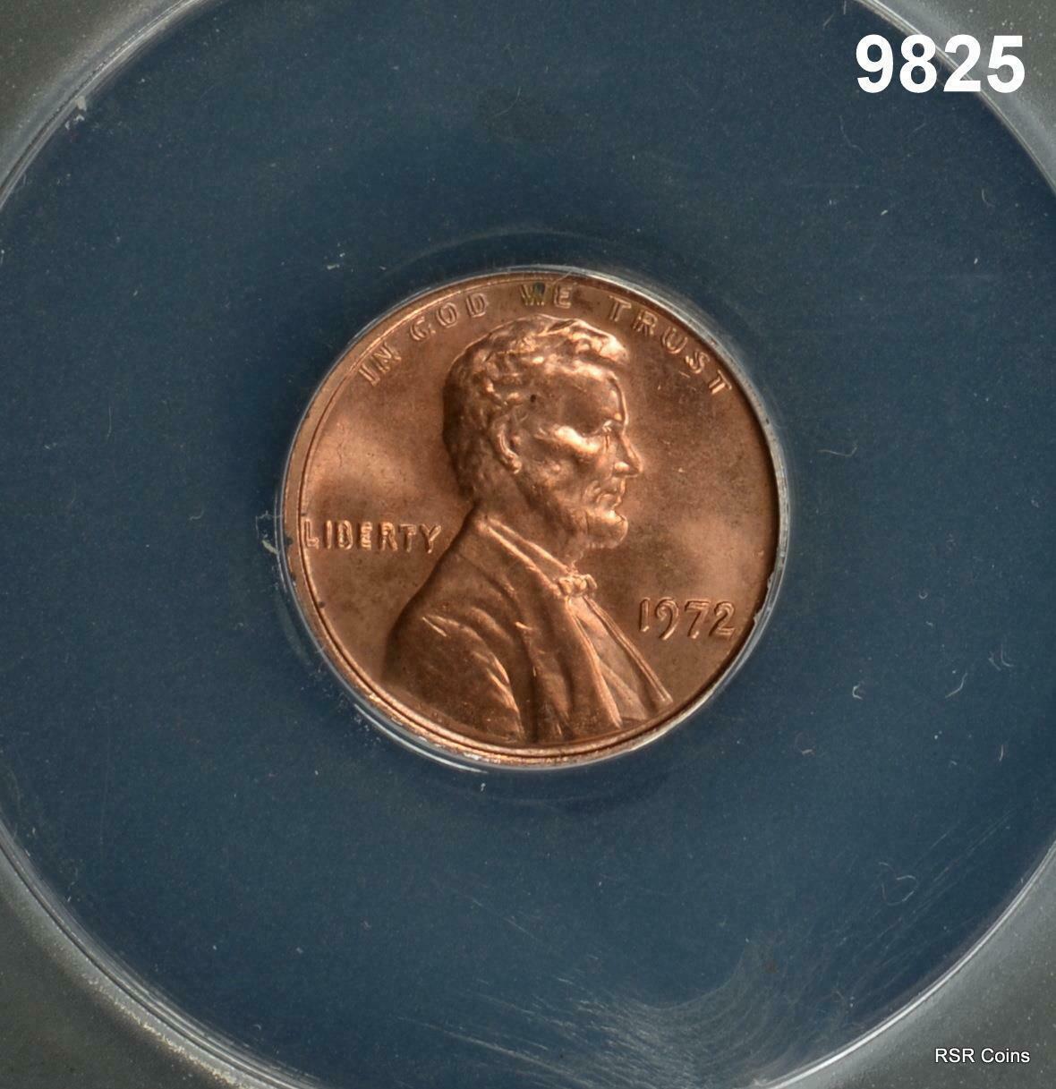 1972 LINCOLN CENT DOUBLE DIE OBVERSE ANACS CERTIFIED MS65 RED! WOW!! #9825