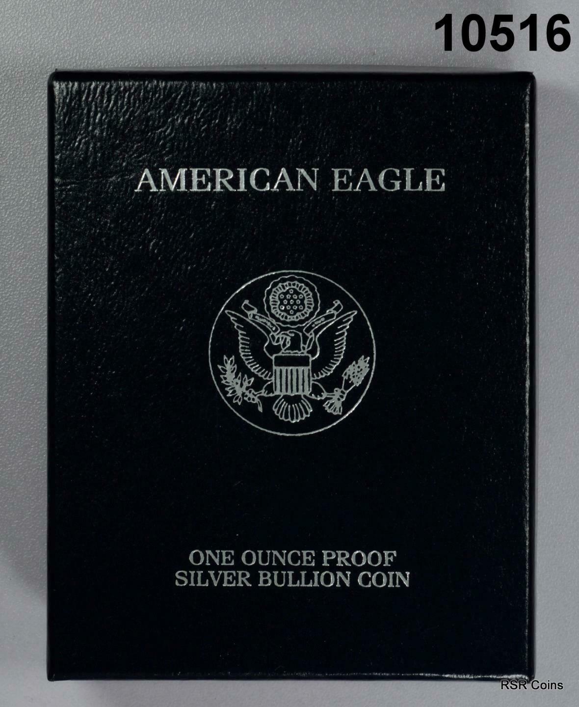 1999 PROOF SILVER EAGLE GEM! WITH COA & BOX! #10516