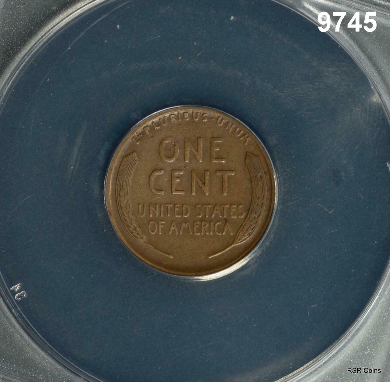 1924 D LINCOLN CENT ANACS CERTIFIED FINE 12 NICE BROWN! #9745