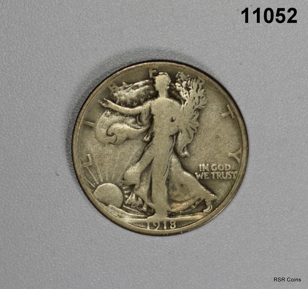 1918 S WALKING LIBERTY HALF DOLLAR G+ EARLY DATE! #11052