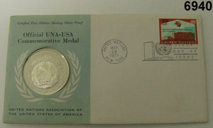 1971 UNA/USA MEDALS LOT OF 4 STERLING SILVER 1ST EDITION COVERS! #6940