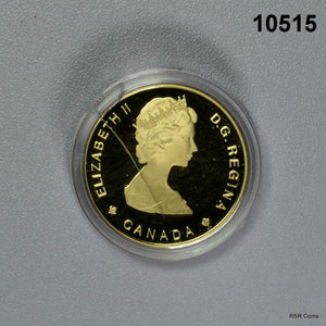 CANADA 1984 1/2OZ PURE GOLD $100 COIN BOX & COA! COIN PERFECT! #10515