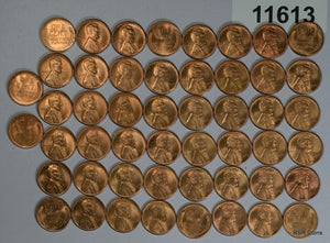 1947 S CHOICE BU ROLL (50 COINS) LINCOLN CENTS! #11613