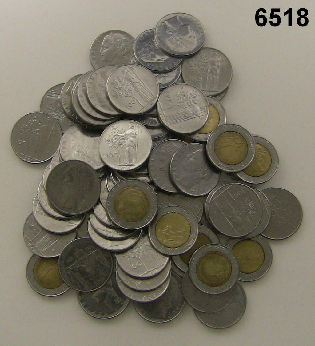 60- 100 LIRA & 15- 500 LIRA ITALY COINS 1960'S TO 80'S HIGH GRADE #6518