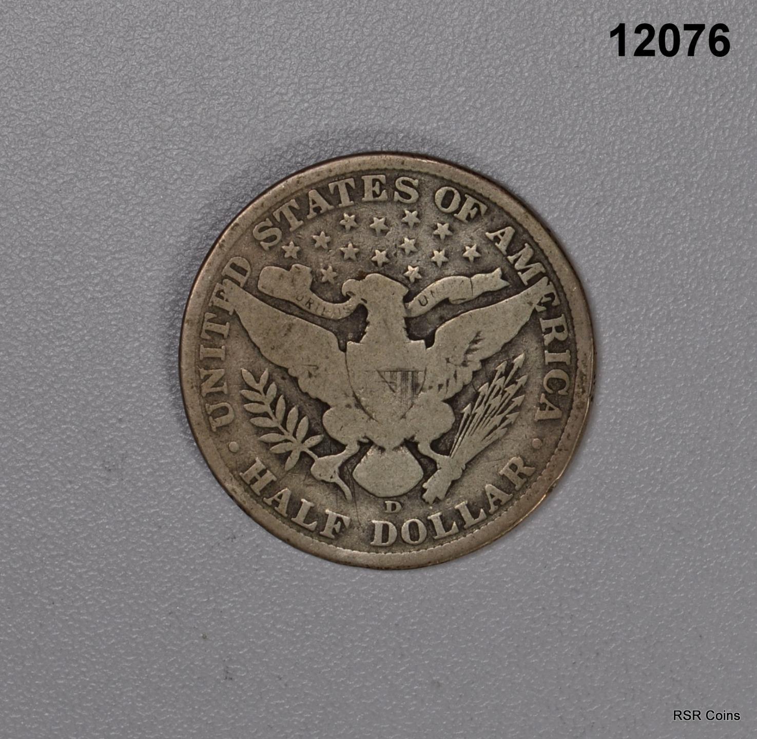 1906 D BARBER HALF GOOD! #12076