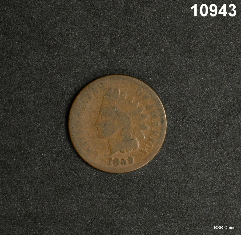 1869 INDIAN HEAD PENNY SCARCE DATE GOOD #10943