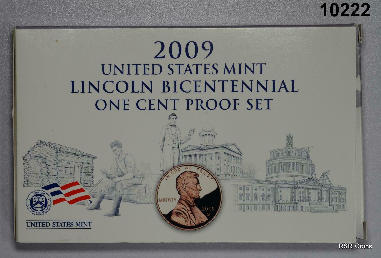 2009 LINCOLN BICENTENNIAL CENT 4 COIN CAMEO PROOF SET W/ BOX/COA #10222