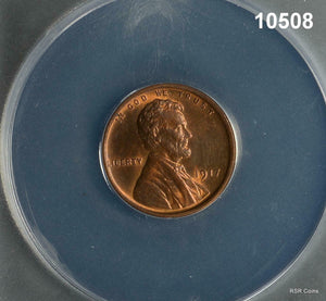 1917 LINCOLN CENT ANACS CERTIFIED MS65 RB GEM SURFACES! #10508