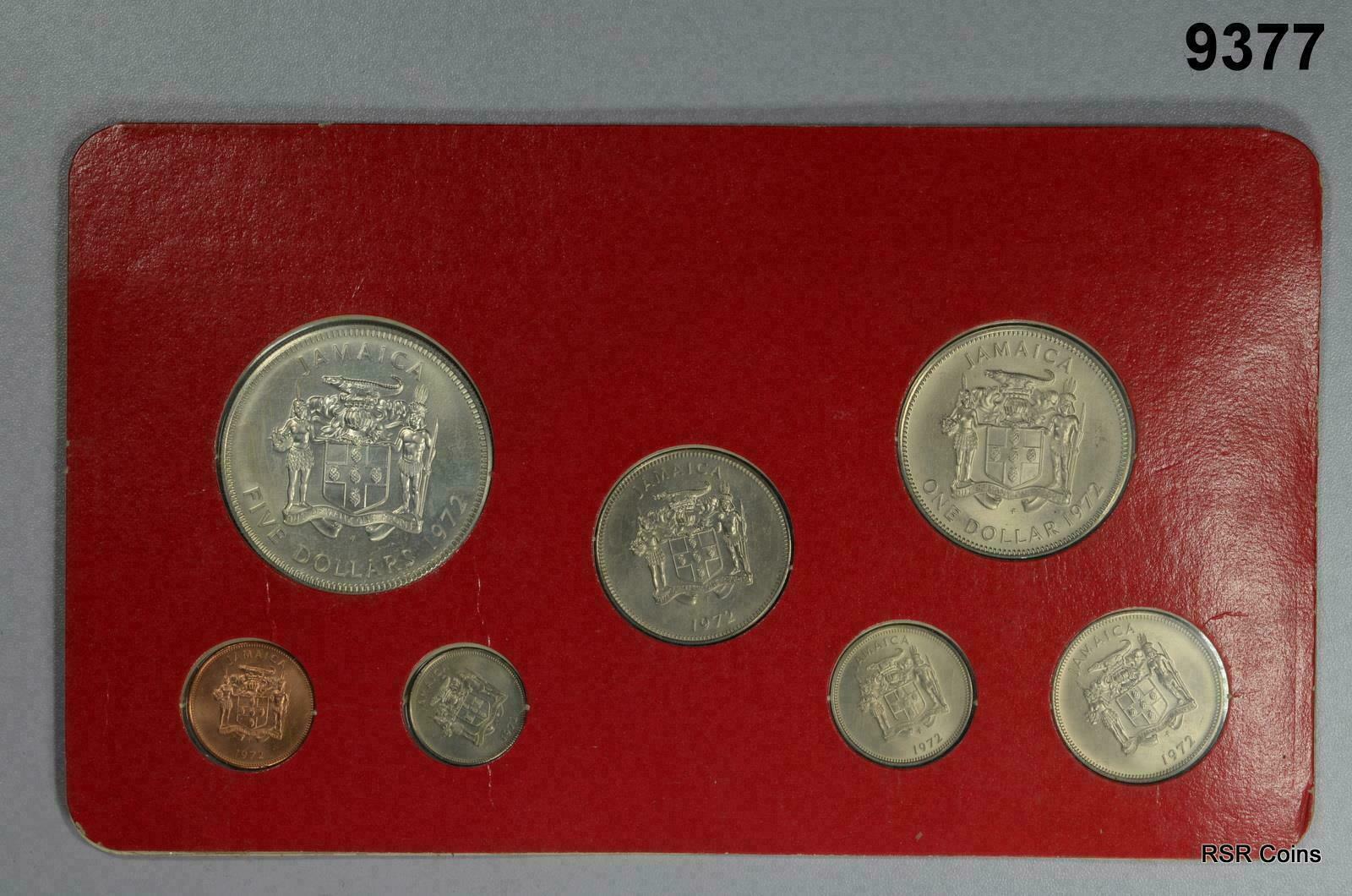 1972 COINS OF JAMAICA UNCIRCULATED 7 COIN ORIGINAL SILVER $5!! #9377