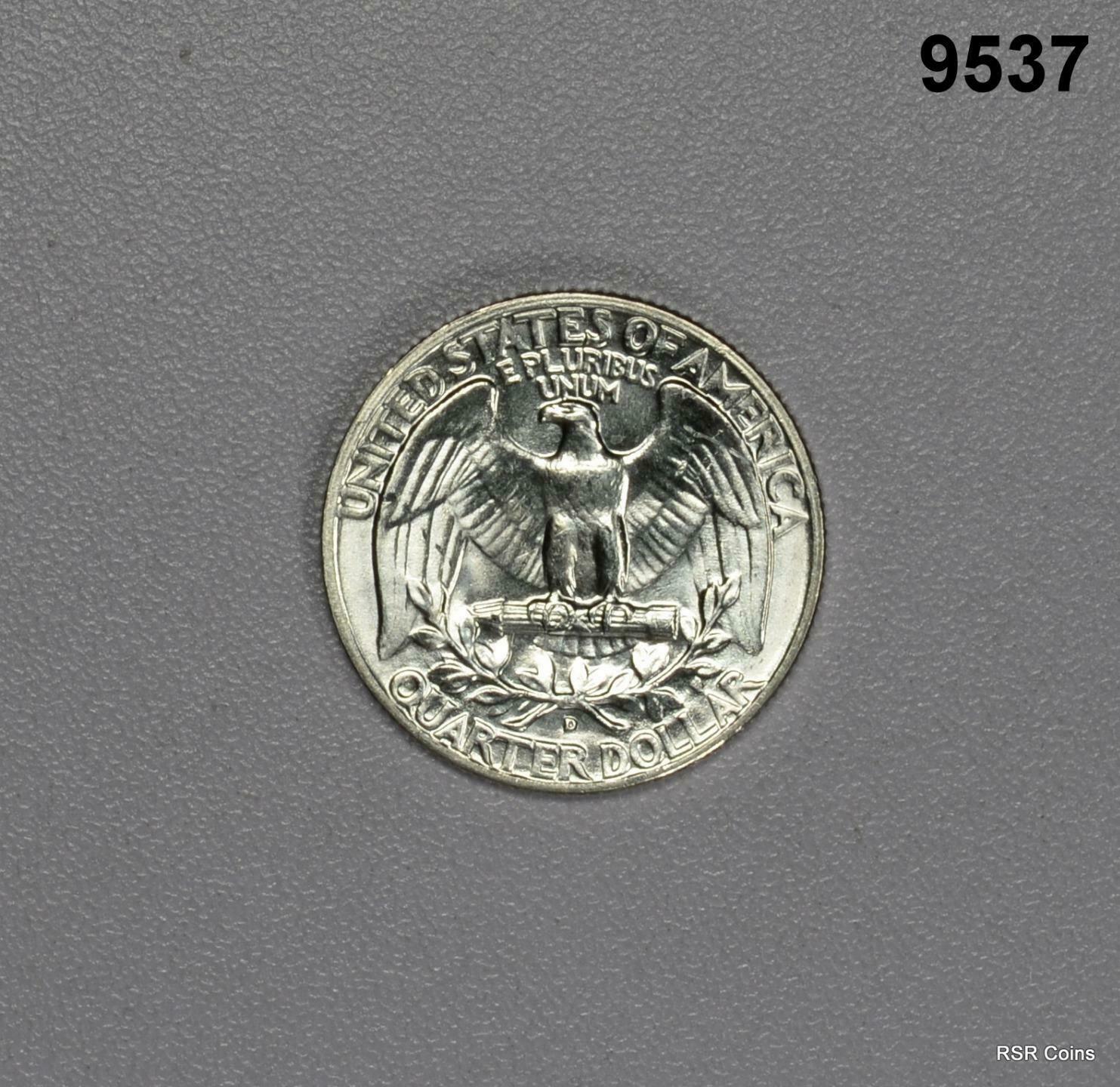 1955 D WASHINGTON QUARTER CHOICE- GEM BU FLASHY! #9537