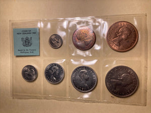 1965 New Zealand Selected mint set uncirculated world coins pre-decimal SEALED!