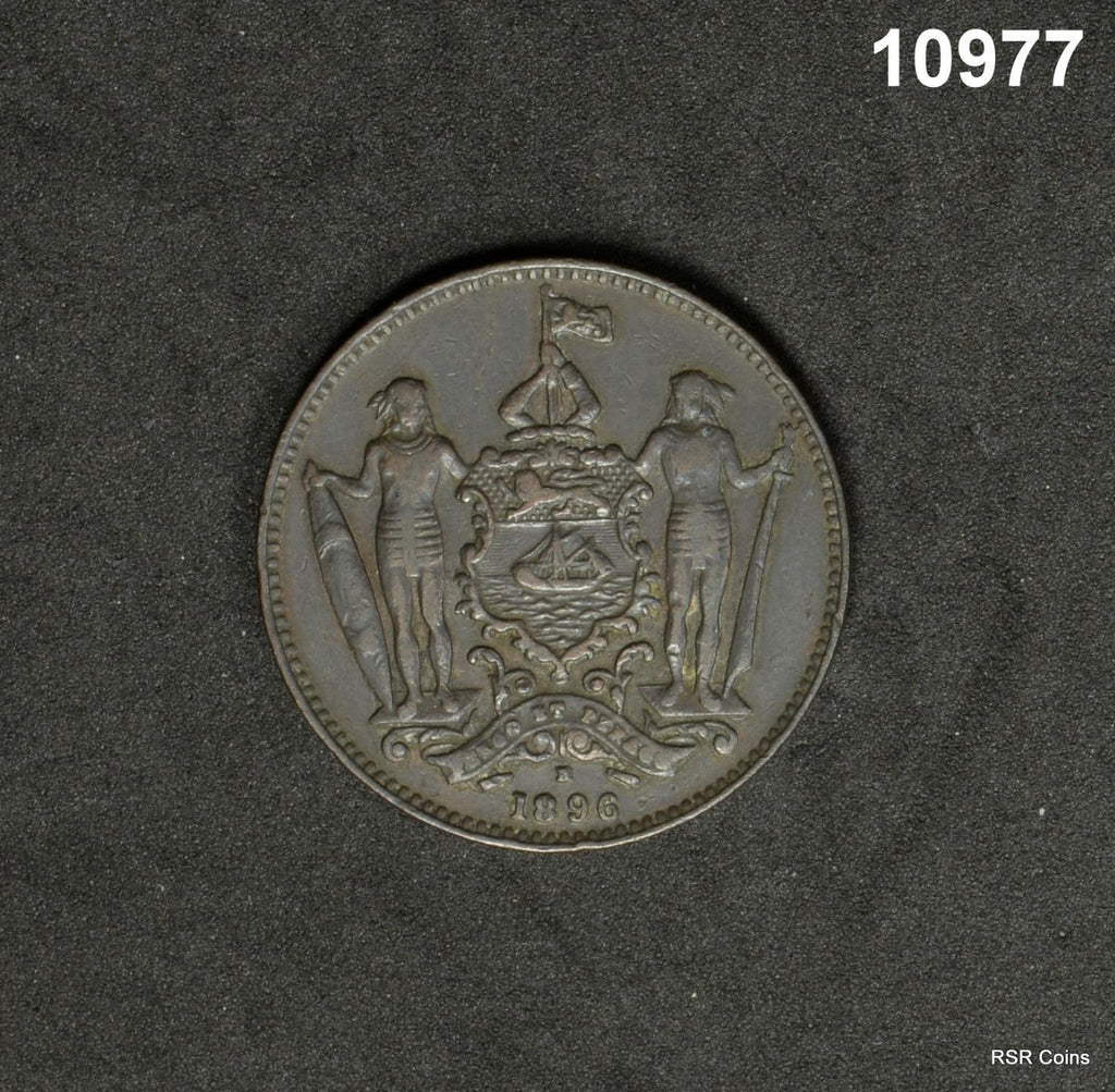 1896 BRITISH NORTH BORNEO ONE CENT XF! #10977