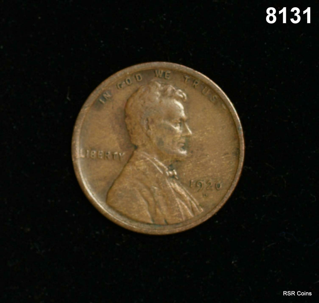 1920 D LINCOLN CENT SCARCE DATE! XF #8131