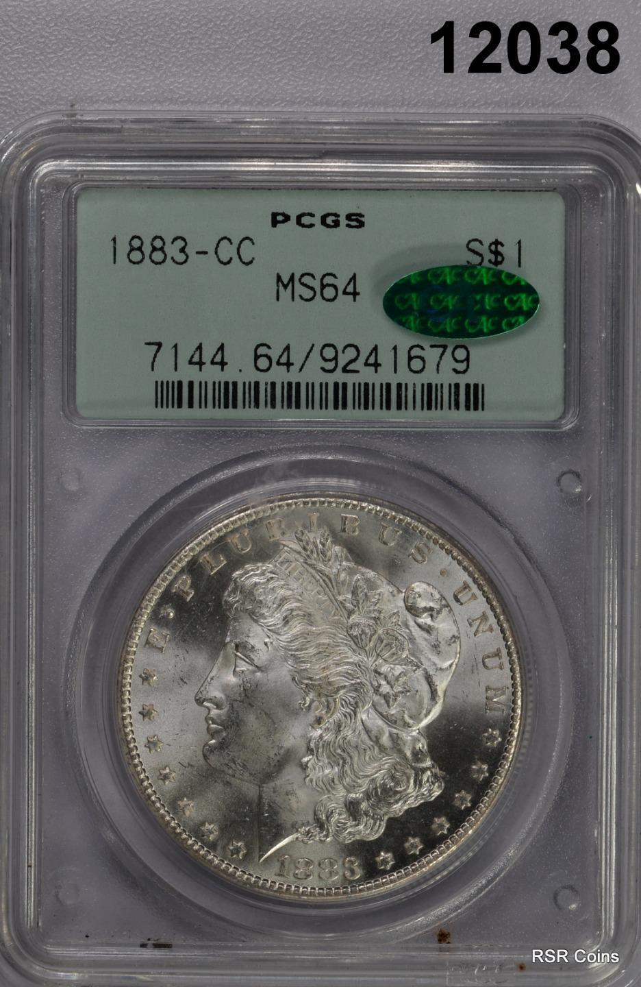 1883 CC MORGAN SILVER DOLLAR PCGS CERTIFIED MS64 CAC FLASHY LOOKS BETTER! #12038