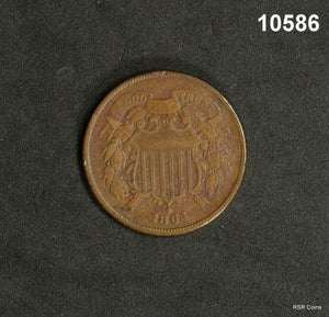 1864 TWO CENT PIECE XF SLIGHTLY CORRODED #10586