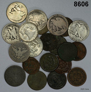 DAMAGED & HOLED CORRODED US TYPE COINS! HAVE FUN! $5 OR SO IN 90% SILVER #8606