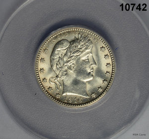 1916 BARBER QUARTER ANACS CERTIFIED MS64 FLASHY! #10742