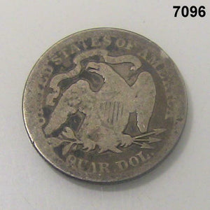 1877 SEATED LIBERTY QUARTER COUNTER STAMP W.L. #7096