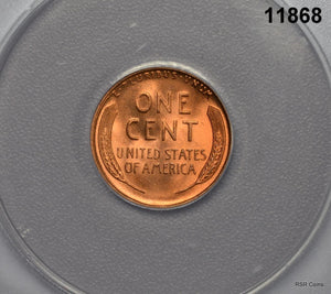1947 D LINCOLN CENT ANACS CERTIFIED MS66 RD! FINE RED! #11868