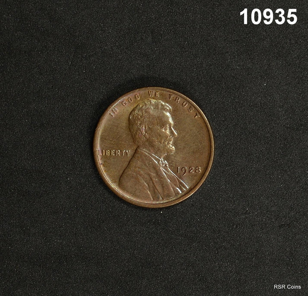 1928 LINCOLN WHEAT PENNY! CH UNC+ RED BROWN #10935