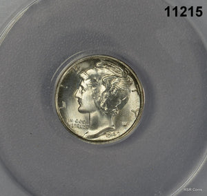1942 S MERCURY DIME ANACS CERTIFIED MS67 FSB SOME GOLDEN COLORS! WOW!! #11215