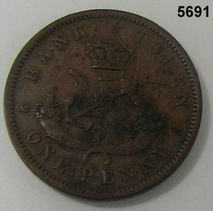 1857 BANK OF UPPER CANADA TOKEN #5691