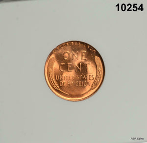 1953 D LINCOLN CENT NGC CERTIFIED MS66 RD SUNSET RED! #10254