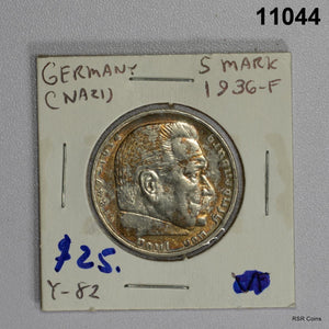1936 F 5 MARK GERMANY #11044