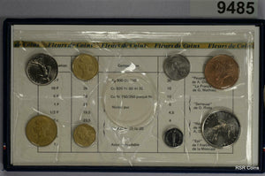 1976 FRANCE 8 COINS FLEURS DE COINS MONNAIE DE PARIS NO SILVER 50 FRANC #9485