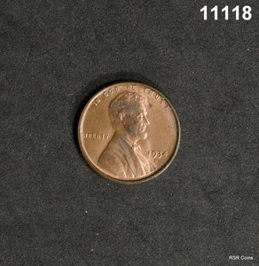 1934 D LINCOLN CENT CHOICE B.U. RED-BROWN #11118