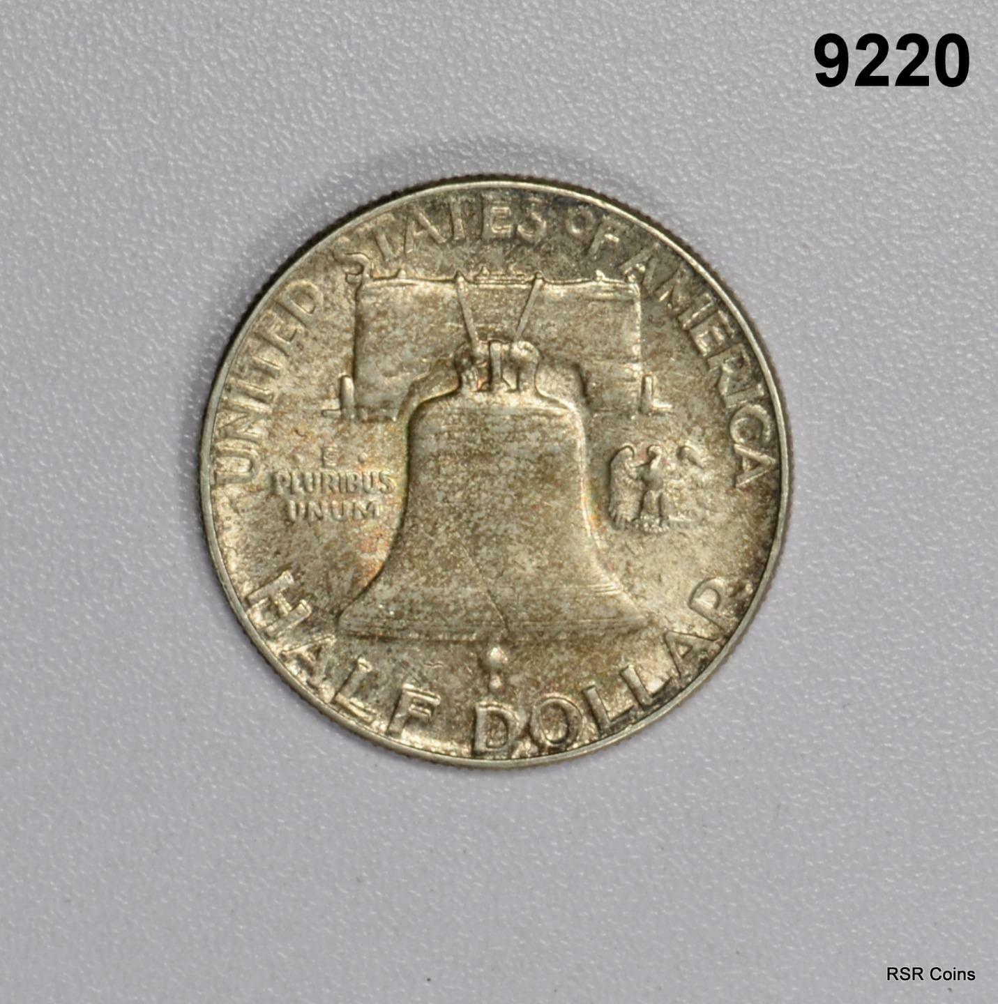 1953 FRANKLIN 90% SILVER HALF! CHOICE AU++! #9220