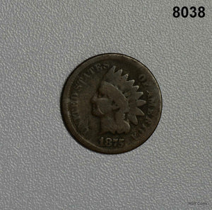 1875 INDIAN HEAD CENT FULL GOOD! #8038