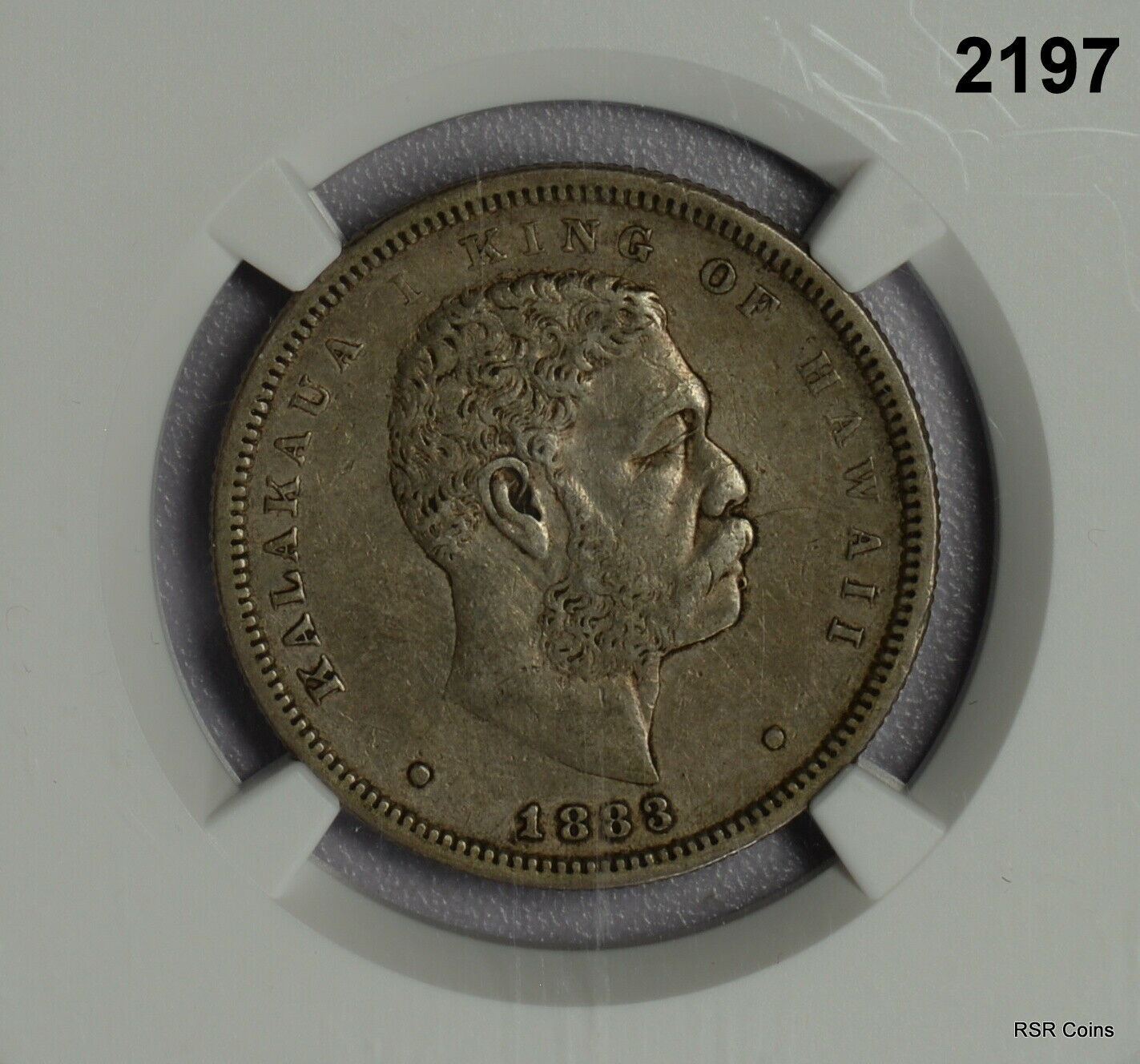 1883 HAWAII 50C HALF DOLLAR NGC CERTIFIED XF 45 RARE COIN #2197