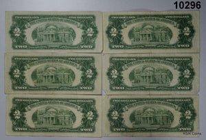 LOT OF 20 1953 C/A US NOTES RED SEAL CIRCULATED! #10296