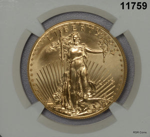 2015 GOLD EAGLE 1ST RELEASE G $50 NGC CERTIFIED MS70 PERFECT! #11759