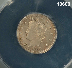 1910 LIBERTY NICKEL ANACS CERTIFIED MS63 SATIN!! #10600