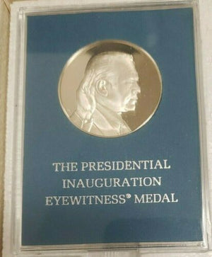 PRES GERALD FORD FRANKLIN MINT INAUGUR STERLING SILVER MEDAL BOX/COA  #11231