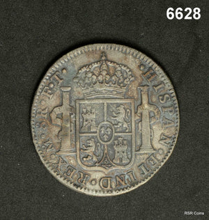 1802 SPAIN CAROLUS IIII SILVER 8 REALES CLEANED #6628