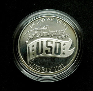 1991-S USO Proof silver Dollar. GEM 90% SILVER PROOF IN CAPSULE! #7171
