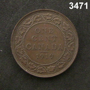 1919 CANADA ONE LARGE CENT AU! #3471