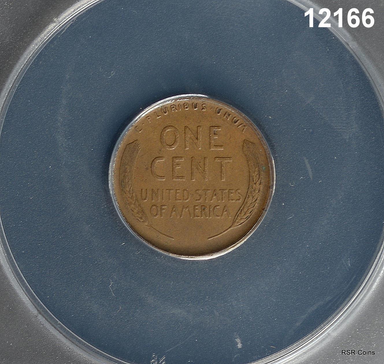 1909 S LINCOLN CENT SEMI KEY ANACS CERTIFIED EF40 RIM DAMAGED #12166