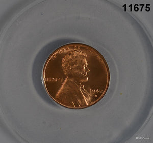 1942 D LINCOLN WHEAT CENT ANACS CERTIFIED MS66 RED FLASHY! #11675