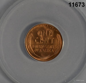 1942 LINCOLN WHEAT CENT ANACS CERTIFIED MS67 RED FLASHY! #11673