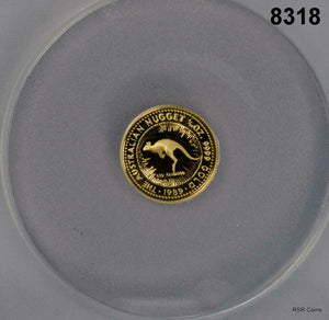 1989 P GOLD AUSTRALIA NUGGET $5 1/20TH OZ ANACS CERTIFIED PF69 DCAM #8318
