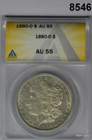 1880 O MORGAN SILVER DOLLAR ANACS CERTIFIED AU55! #8546