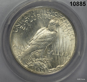 1934 PEACE SILVER DOLLAR ANACS CERTIFIED MS61 LOOKS BETTER! #10885