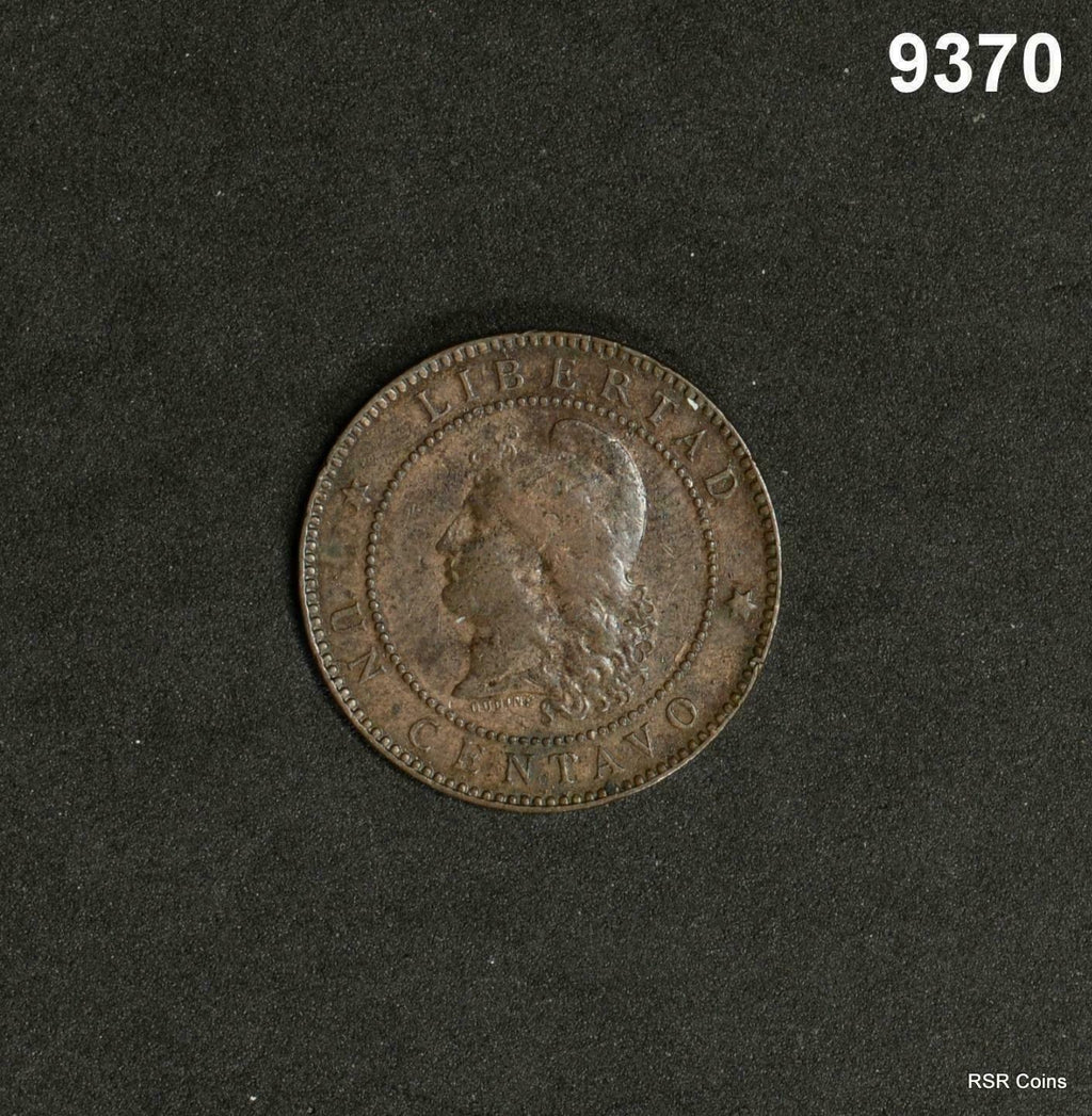 ARGENTINA 1 CENTAVO 1883 BRONZE AU! #9370