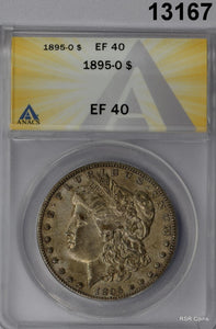 1895 O MORGAN SILVER DOLLAR RARE DATE! ANACS CERTIFIED EF40 LOOKS BETTER! #13167