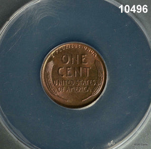 1912 LINCOLN CENT ANACS CERTIFIED MS64 RB NICE COLOR! #10496