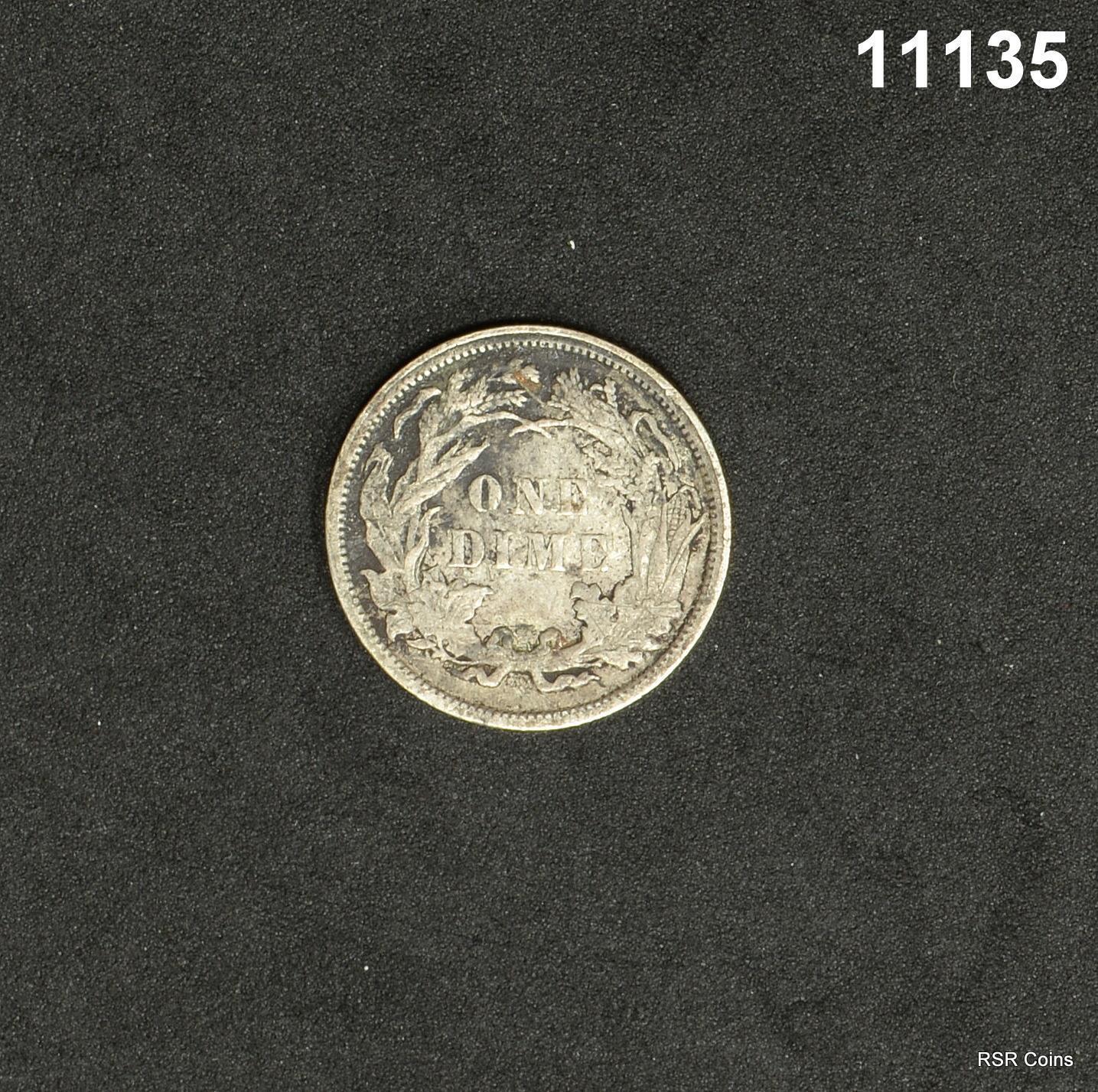 1886 SEATED LIBERTY DIME XF - SLIGHT OBVERSE SCRATCH #11135